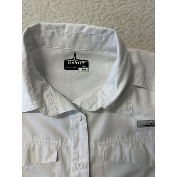 Habit Womens Long Sleeve Button Down Fishing Shirt Medium - Picture 2 of 5